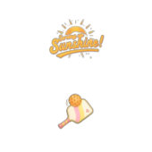Serving Up Sunshine - Sunny Yellow Pickleball Life カプリレギンス