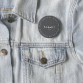 Sesame-Free Request Badge, Dark-gray - White 缶バッジ (インサイチュ)