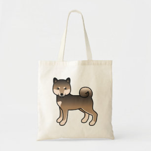 Sesame Shiba Inu Cute Cartoon Dog Illustration トートバッグ