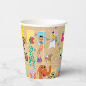 Sesame Street Apartment Windows Pattern 紙コップ (右)