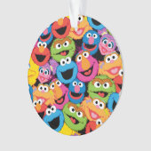 Sesame Street Character Faces Pattern オーナメント (正面)