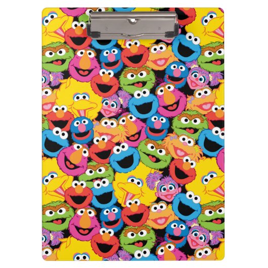 Sesame Street Character Faces Pattern Clipboard クリップボード (正面)