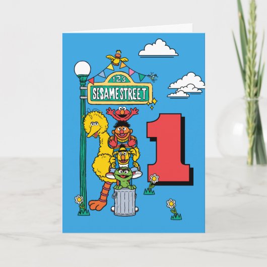 Sesame Street Characters Birthday Card カード (正面)