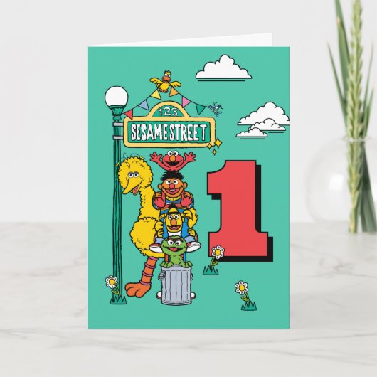 Sesame Street Characters Birthday Card カード (正面)