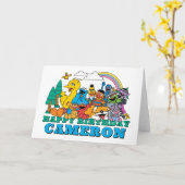Sesame Street Characters Birthday Card カード (黄色い花)