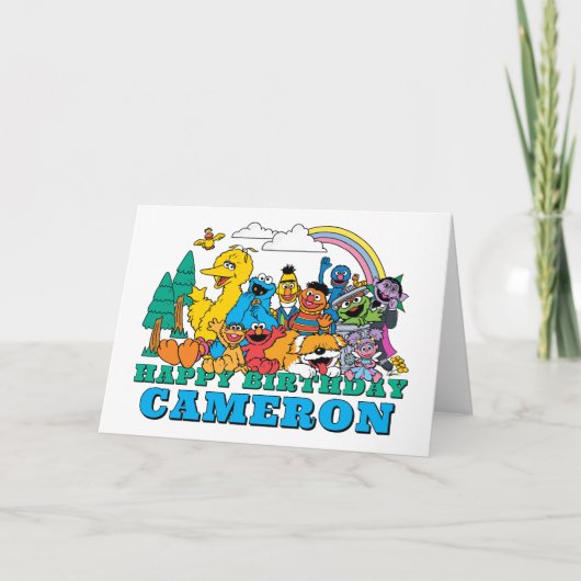 Sesame Street Characters Birthday Card カード (正面)