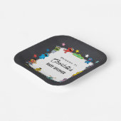 Sesame Street Characters Chalkboard Baby Shower ペーパープレート (傾斜あり)