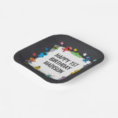 Sesame Street Characters Chalkboard Birthday ペーパープレート (傾斜あり)