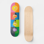 Sesame Street Characters - Color Block スケートボード (正面)
