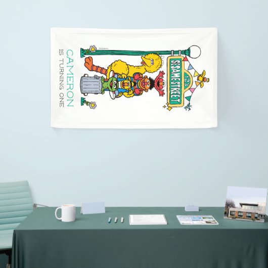 Sesame Street Characters First Birthday Banner 横断幕 (トレードショー)