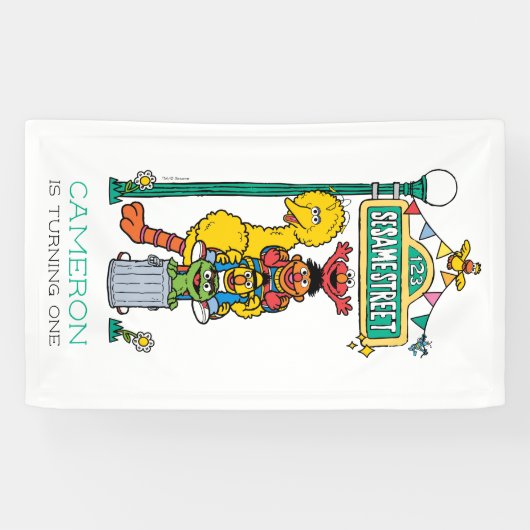 Sesame Street Characters First Birthday Banner 横断幕 (横)