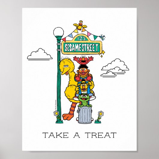 Sesame Street Characters & Street Sign ポスター (正面)
