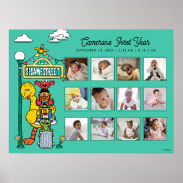 Sesame Street Characters & Street Sign ポスター