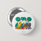 Sesame Street Characters & Street Sign Birthday Bu 缶バッジ (正面&裏面)