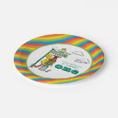 Sesame Street Characters & Street Sign Birthday Pa ペーパープレート (アングル)