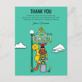 Sesame Street Characters & Street Sign Thank You P ポストカード