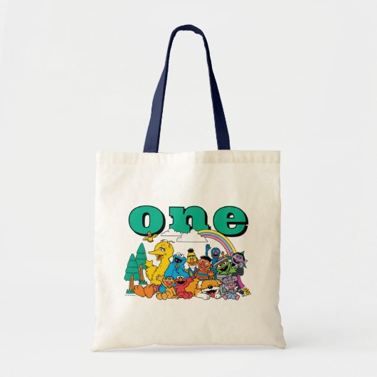 Sesame Street Characters & Street Sign Tote Bag トートバッグ (正面)