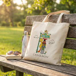 Sesame Street Characters & Street Sign Tote Bag トートバッグ