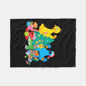 Sesame Street Christmas Pals  フリースブランケット (正面(横))