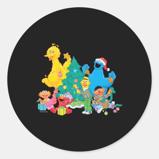 Sesame Street Christmas Pals T Shirt  ラウンドシール (正面)