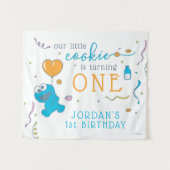 Sesame Street | Cookie Monster 1st Birthday タペストリー (正面(横))