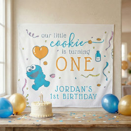 Sesame Street | Cookie Monster 1st Birthday タペストリー