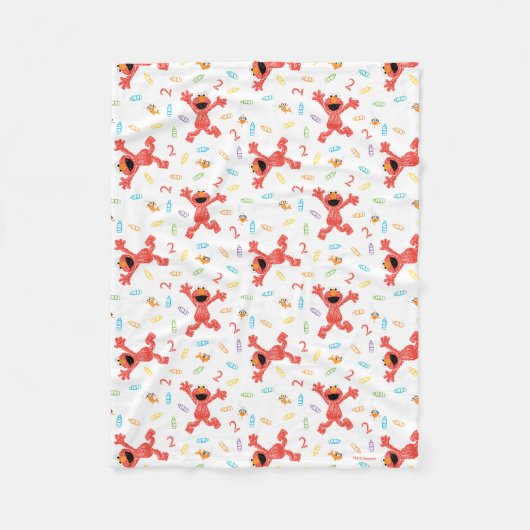 Sesame Street Elmo | Birthday Crayon フリースブランケット (正面)