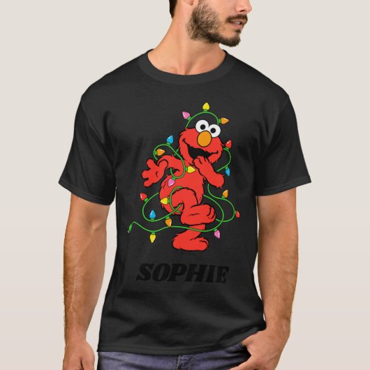 Sesame Street Elmo Christmas Lights Baby  Tシャツ (正面)