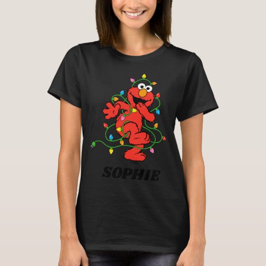 Sesame Street Elmo Christmas Lights Baby Tシャツ (正面)