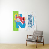 Sesame Street Elmo Chugga Chugga Two Two Birthday タペストリー (インサイチュ(横))