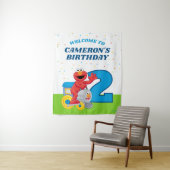 Sesame Street Elmo Chugga Chugga Two Two Birthday タペストリー (インサイチュ)