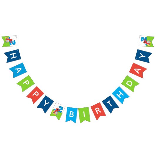 Sesame Street Elmo Chugga Chugga Two Two Birthday バンティングフラッグ (全)