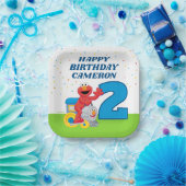 Sesame Street Elmo Chugga Chugga Two Two Birthday ペーパープレート (パーティー)