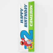Sesame Street Elmo Chugga Chugga Two Two Birthday 横断幕 (縦)