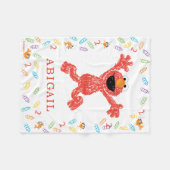 Sesame Street Elmo | Crayon Birthday フリースブランケット (正面(横))