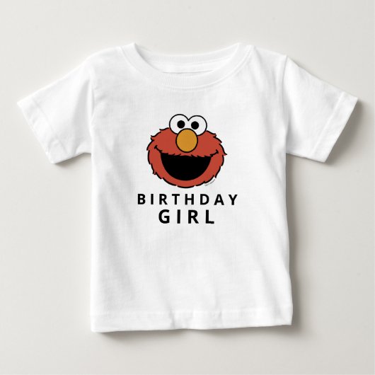 Sesame Street | Elmo - First Birthday Baby T-Shirt ベビーTシャツ (正面)