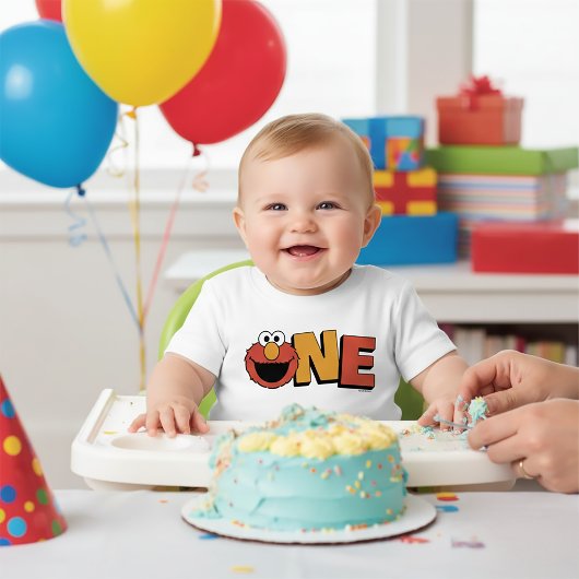Sesame Street | Elmo - First Birthday Baby T-Shirt ベビーTシャツ