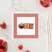 Sesame Street | Elmo - First Birthday Napkins スタンダードカクテルナプキン (インサイチュ)