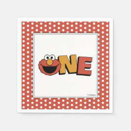 Sesame Street | Elmo - First Birthday Napkins スタンダードカクテルナプキン