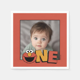 Sesame Street | Elmo - First Birthday Napkins スタンダードカクテルナプキン