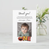 Sesame Street | Elmo - First Birthday Thank You Ca サンキューカード (スタンド正面)