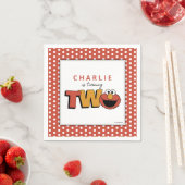 Sesame Street | Elmo - Second Birthday Napkins スタンダードカクテルナプキン (インサイチュ)