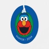 Sesame Street Elmo Winter Elmo Beanie メタルオーナメント (正面左)