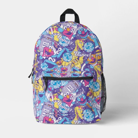 Sesame Street | Groovy Dance Pattern プリントバックパック (正面)