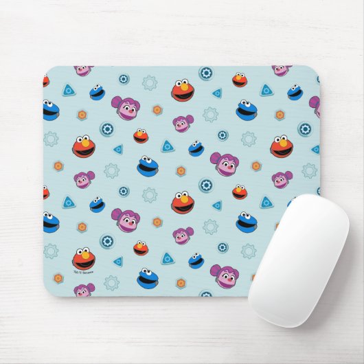 Sesame Street | Mecha Builders Faces Pattern マウスパッド (マウス)
