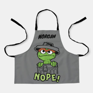 Sesame Street Oscar the Grouch Nope! Add Name エプロン