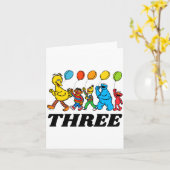 Sesame Street Pals 3rd Birthday Balloons Toddler  カード (黄色い花)