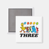 Sesame Street Pals 3rd Birthday Balloons Toddler マグネット (正面/裏面)