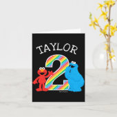 Sesame Street Pals Chalkboard Rainbow 2nd Birthday カード (黄色い花)