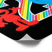 Sesame Street Pals Chalkboard Rainbow 2nd Birthday ポスター (角)